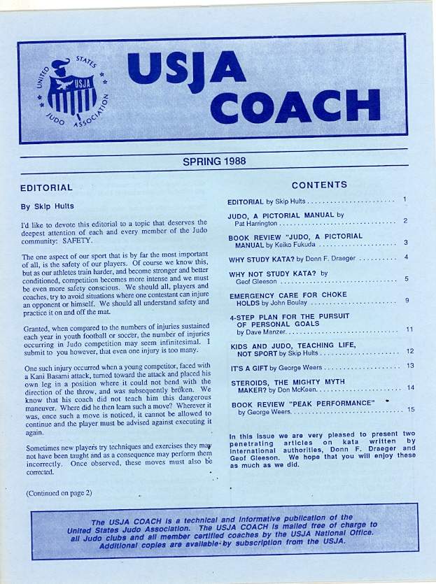 Spring 1988 USJA Coach Newsletter